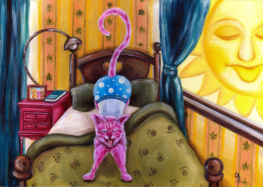 From Purple Cat illustration 2 Painting by Hiroko Sakai