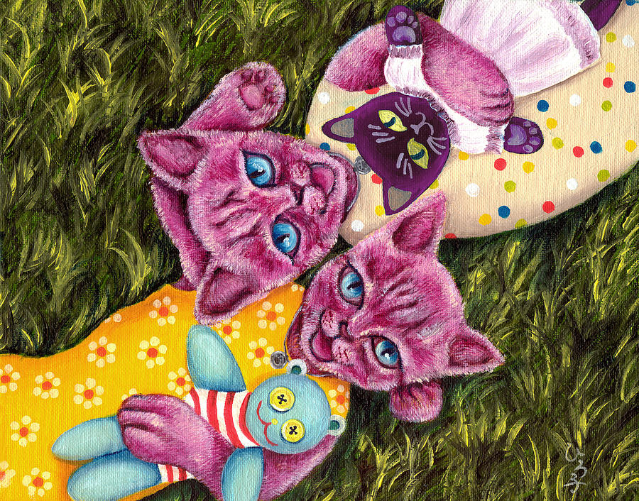 From Purple Cat illustration 23 Painting by Hiroko Sakai