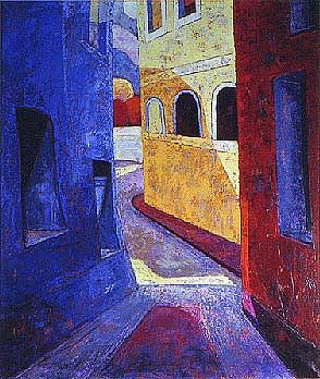 Alley Painting - From the alley by Walter Casaravilla
