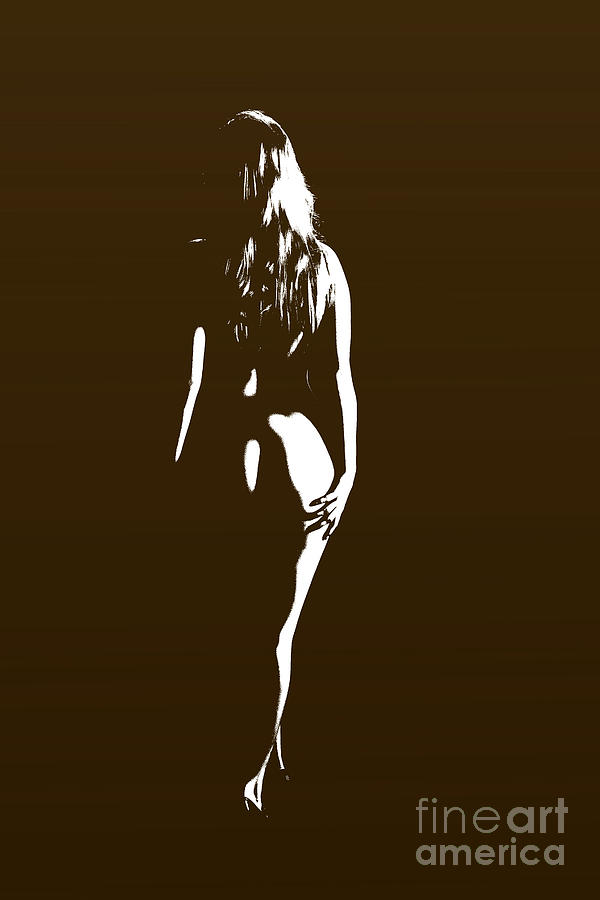 Naked Woman Photograph - From the Back 1081 .01b by Kendree Miller