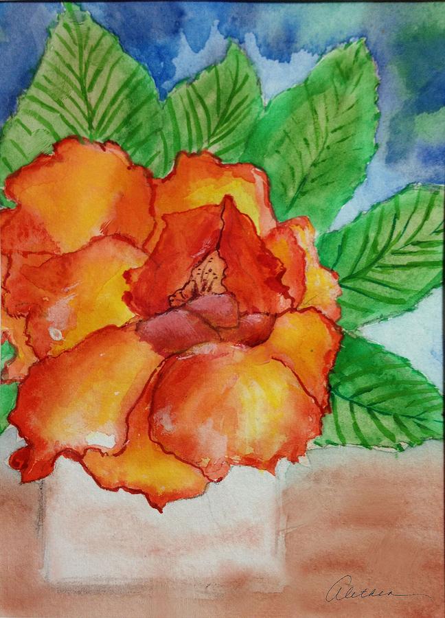 Rose Painting - From The Garden by Alethea M