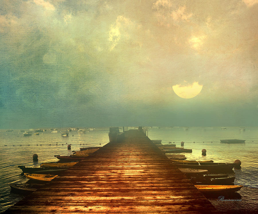 Boat Mixed Media - From The Moon To The Mist by Georgiana Romanovna