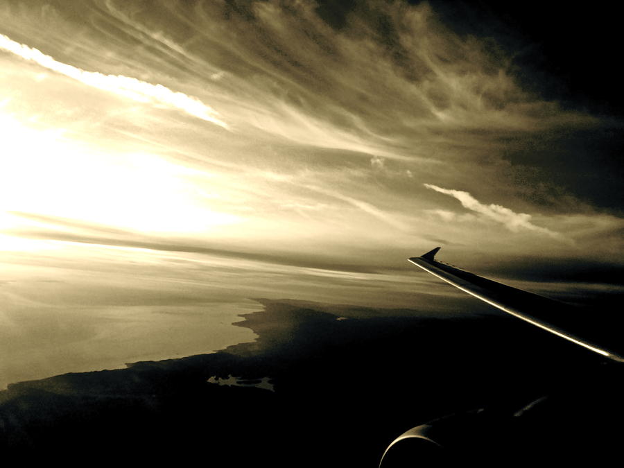 Jet Photograph - From the Plane by Gwyn Newcombe