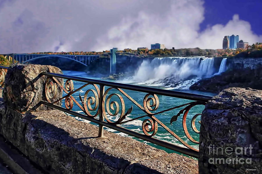 From the rail-Niagara Falls Photograph by Tom Prendergast
