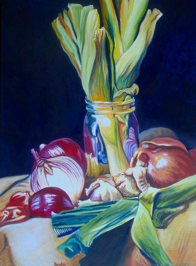 Still Life Painting - From the Root Cellar by Susan Duda