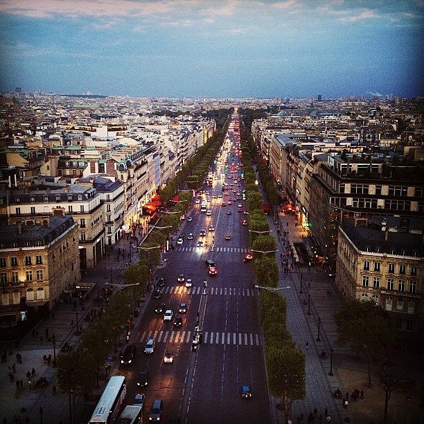 Paris Photograph - From The Top Of The Arc De Triomphe by Hermes Fine Art