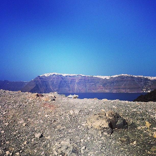 Santorini Photograph - From The Volcano #greece  #santorini by Sebastien Barret Boisbertrand