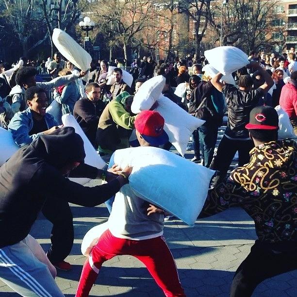 ...from Yesterdays Epic Pillow Fight Photograph by Bryan Burton
