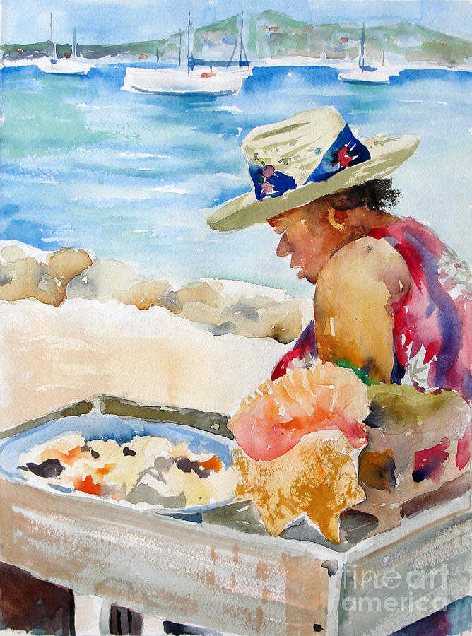 Front de Mer  / Waterfront Painting by Mafalda Cento