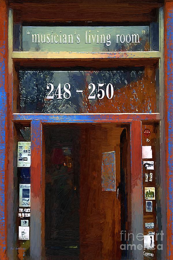 Front Door at the Cafe Nine Painting by RC DeWinter