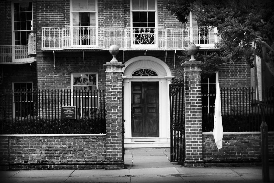 Black And White Photograph - Front Door by Kelly Hazel