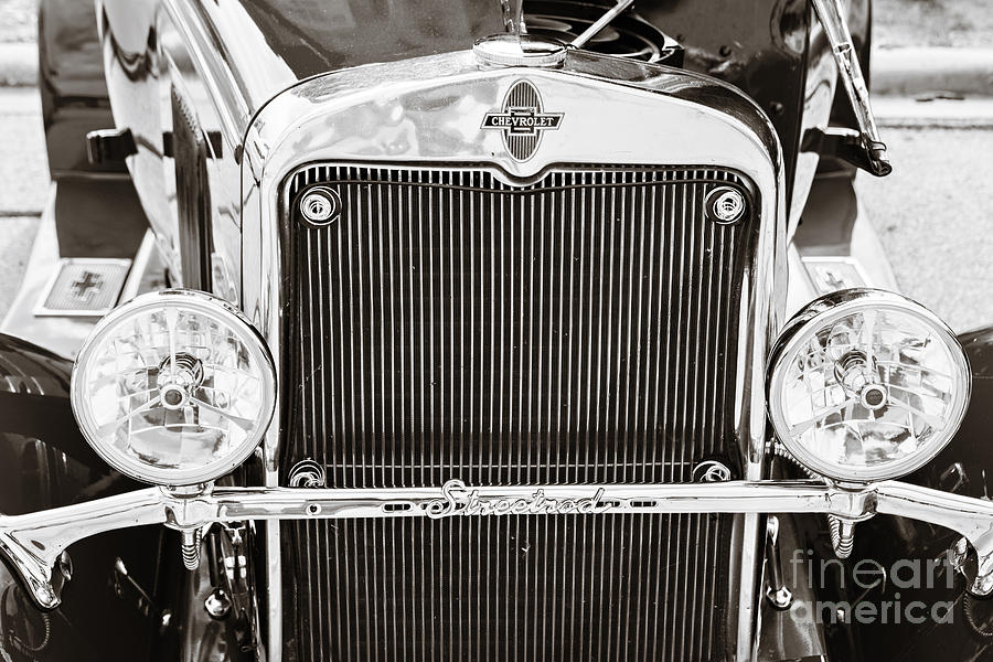 Front End 1929 Chevrolet Classic Car Automobile Sepia 3131.01 Photograph by M K Miller