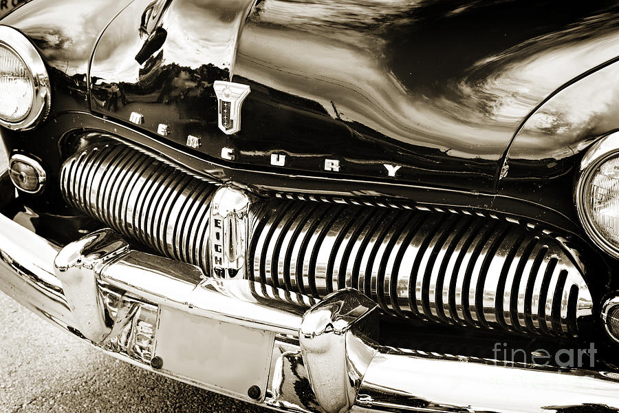 Front End 1949 Mercury Classic Car in Sepia 3196.01 Photograph by M K Miller