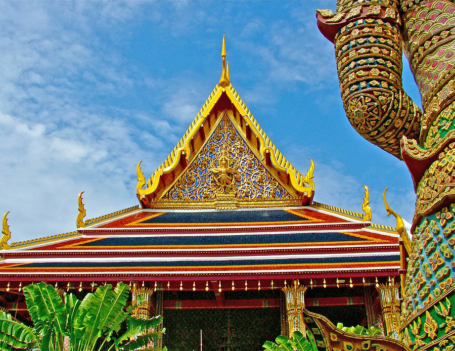 Bangkok Photograph - Front of Royal Temple at Grand Palace of Thailand in Bangkok by Ruth Hager