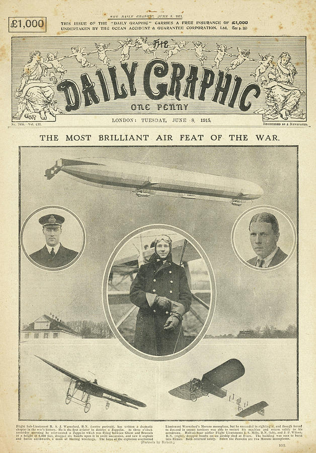 Newspaper Drawing - Front Page Of The Daily  Graphic by Mary Evans Picture Library
