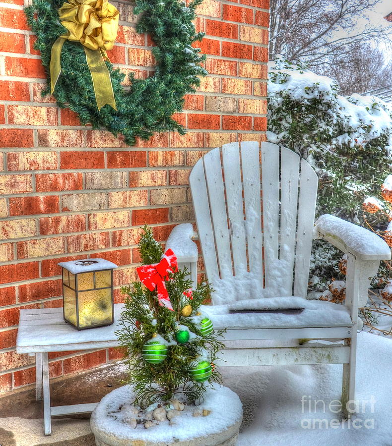 Christmas Photograph - Front Porch by Debbi Granruth