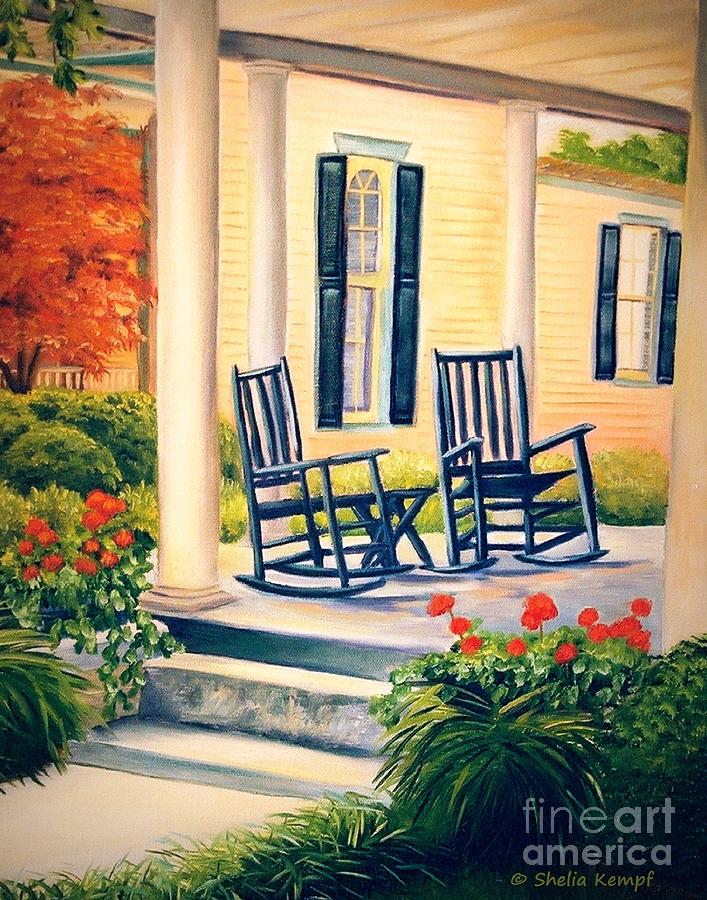 Nature Painting - Front Porch by Shelia Kempf