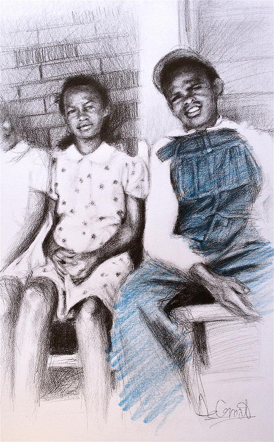 Front Porch Sittin2 Painting by Gregory DeGroat