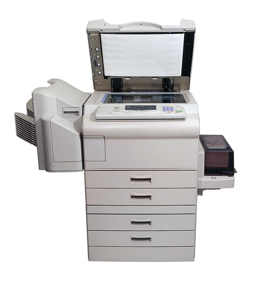 Front view  of floor-standing photocopier Photograph by Stockbyte