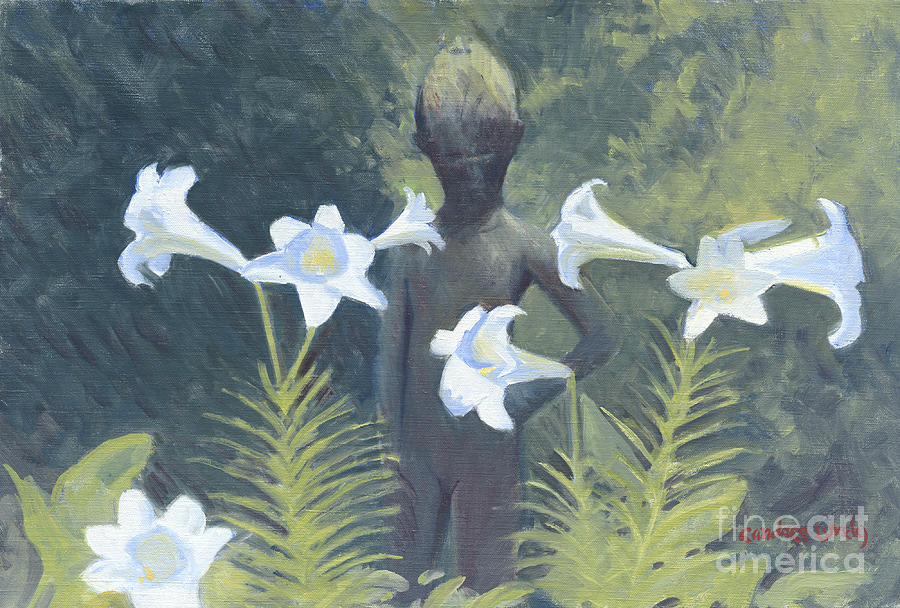 Front Yard Lilies Painting by Candace Lovely