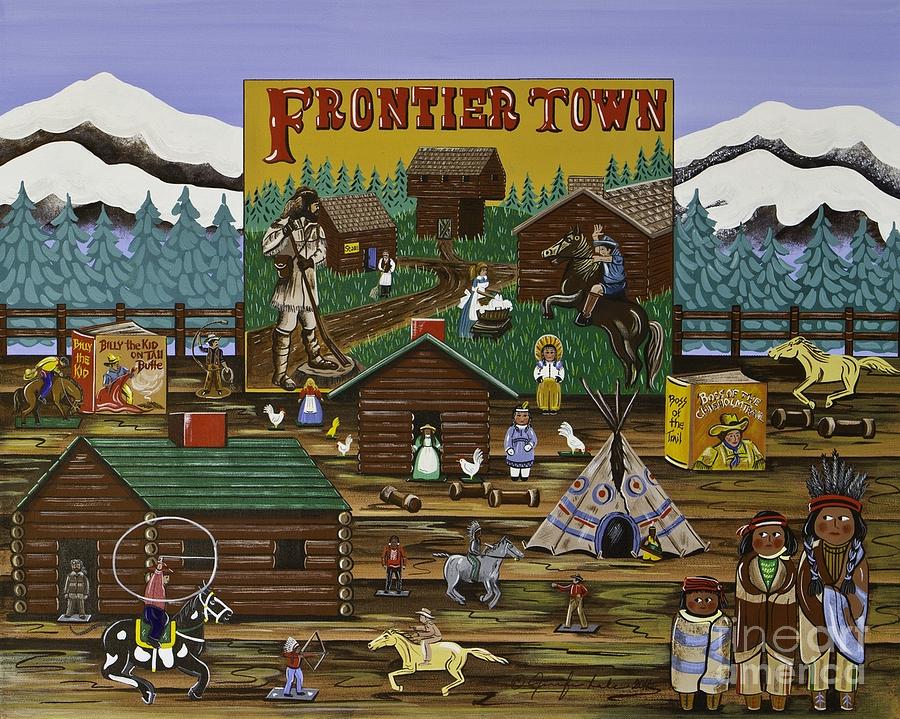 Frontier Town Painting by Jennifer Lake