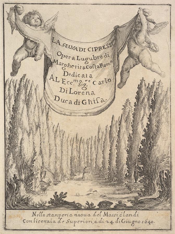 Frontispiece For The Cypress Forest La Drawing By Stefano Della Bella ...