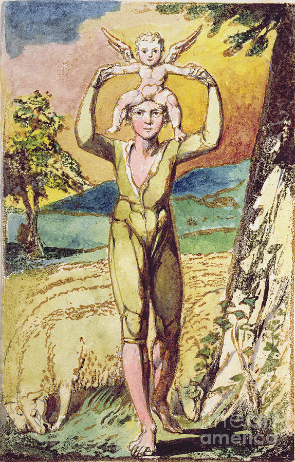 William Blake Painting - Frontispiece from Songs of Innocence by William Blake