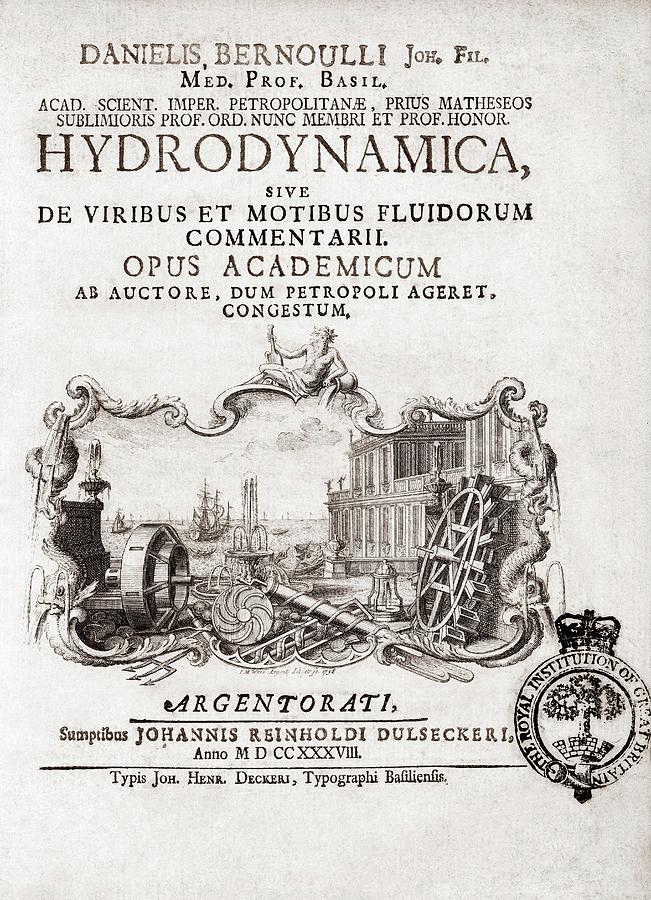Frontispiece Of Bernoullis Hydrodynamica Photograph by Royal Institution Of Great Britain / Science Photo Library