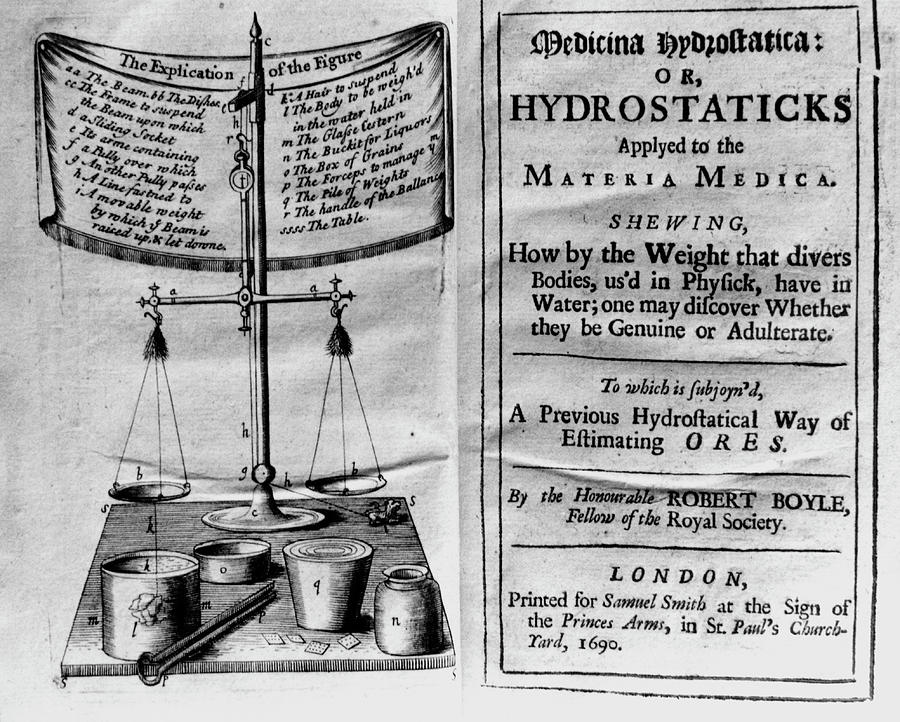 Frontispiece Of Hydrostaticks By R. Boyle Photograph by Science Photo Library