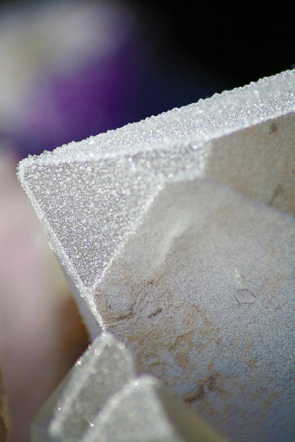 Quartz Crystal Photograph - Frost Crystal With Amethyst by Ave Guevara Quartz Crystal Photograph - Frost Crystal With Amethyst by Ave Guevara