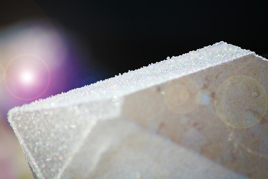 Frost Crystal With Lens Flare Photograph by Ave Guevara