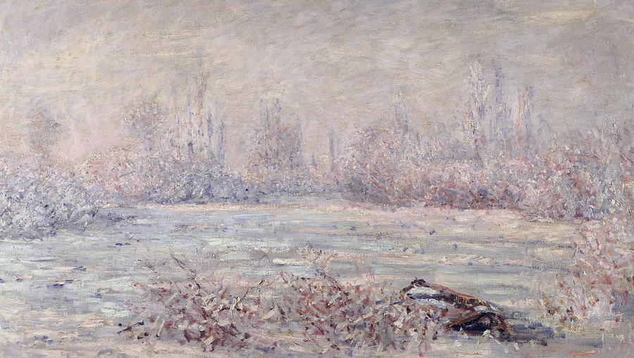 Claude Monet Painting - Frost near Vetheuil by Claude Monet