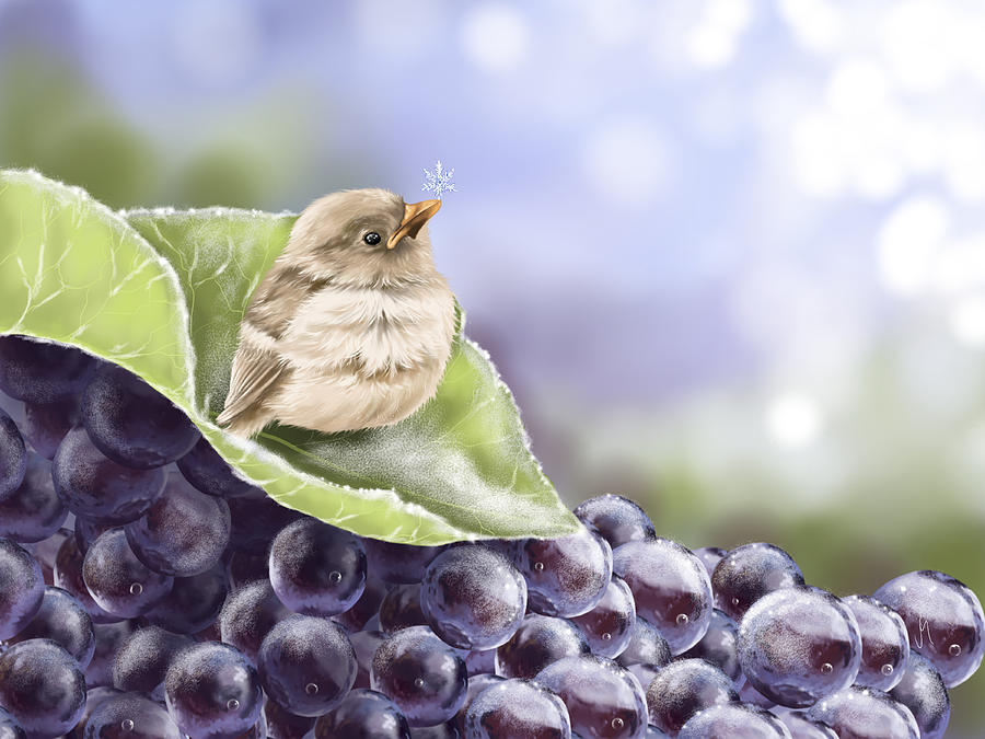 Grape Painting - Frost by Veronica Minozzi