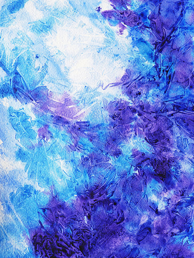 Frosted Blues Fantasy I Painting