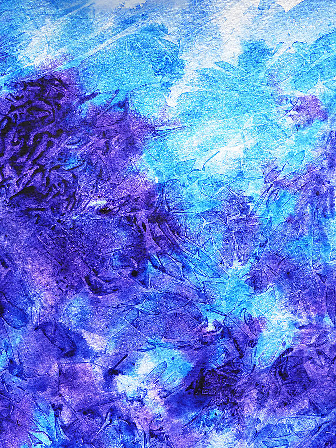 Frosted Blues Fantasy IIi Painting