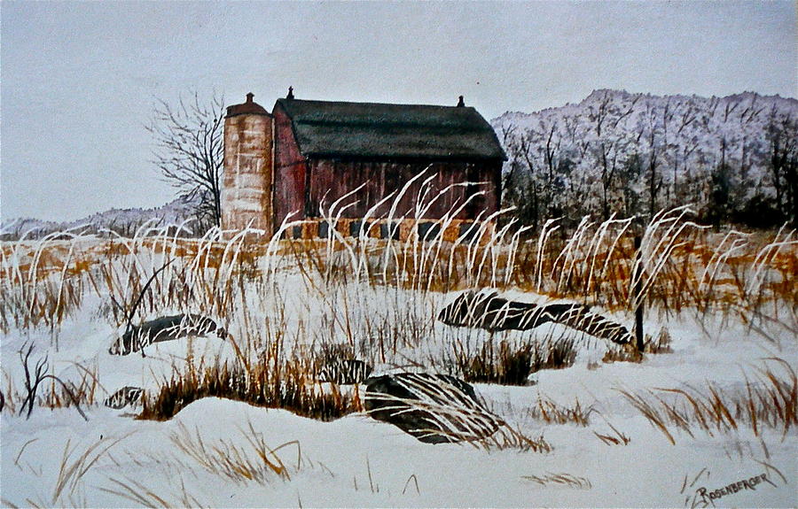 Frosted Weeds Painting by Carolyn Rosenberger