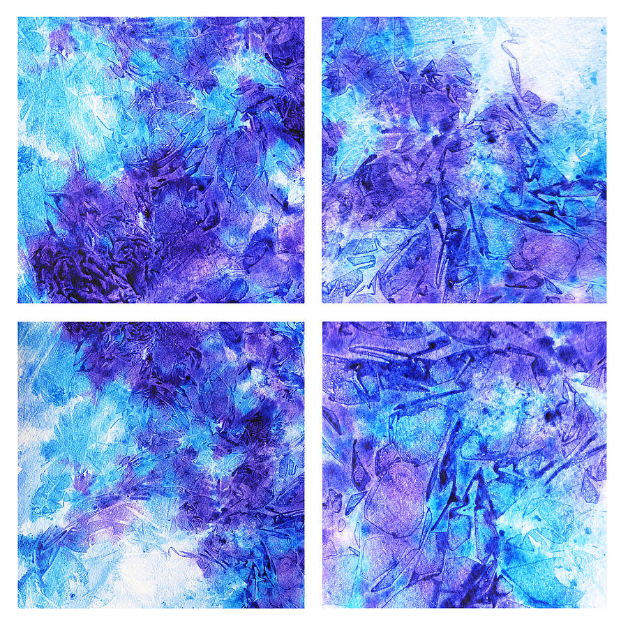 Frosted Window Abstract Collage Painting