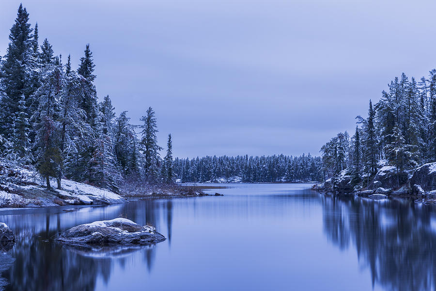 Winter Photograph - Frosty Black Lake by Nebojsa Novakovic