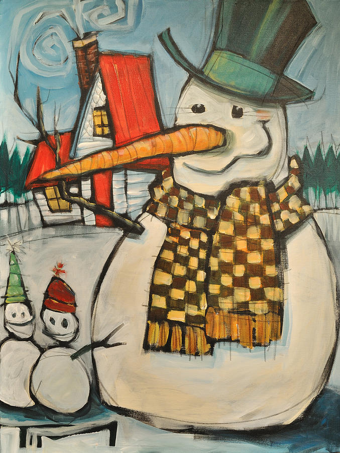 Winter Painting - Frosty Family by Tim Nyberg
