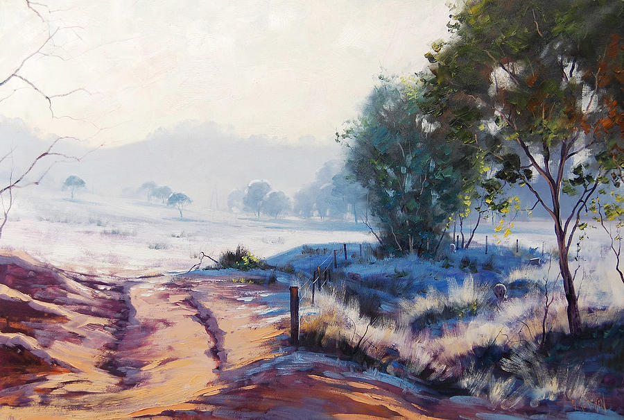 Winter Painting - Frosty Morning Hampton by Graham Gercken
