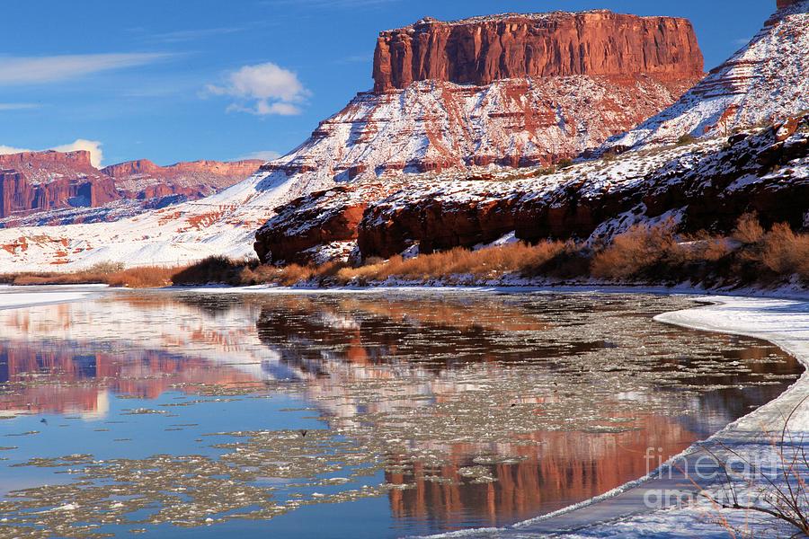 Frosty Red Rock Reflections Photograph by Adam Jewell