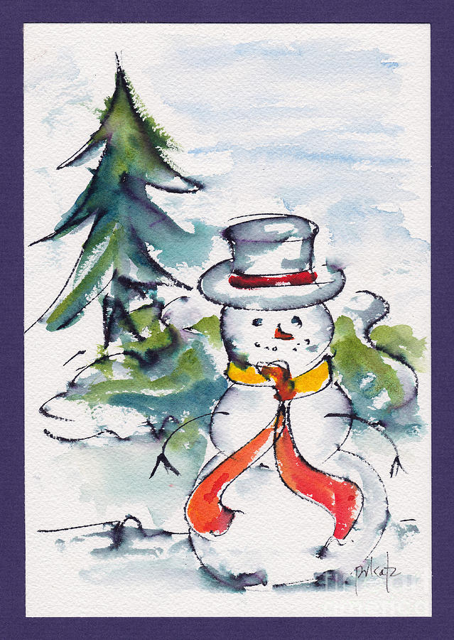 Frosty The Snowman Painting by Pat Katz