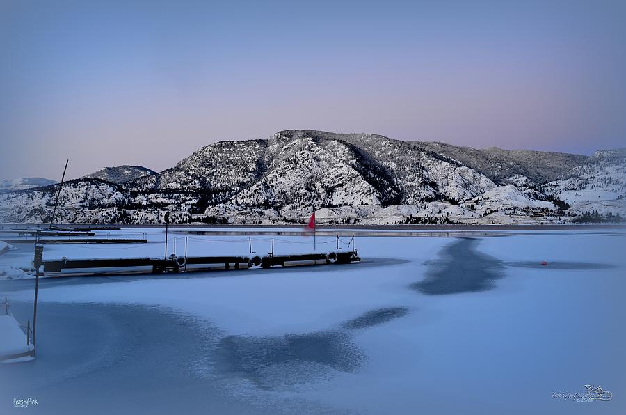 FrostyPink Sunrise - Skaha Lake 2/25/2014 Photograph by Guy Hoffman