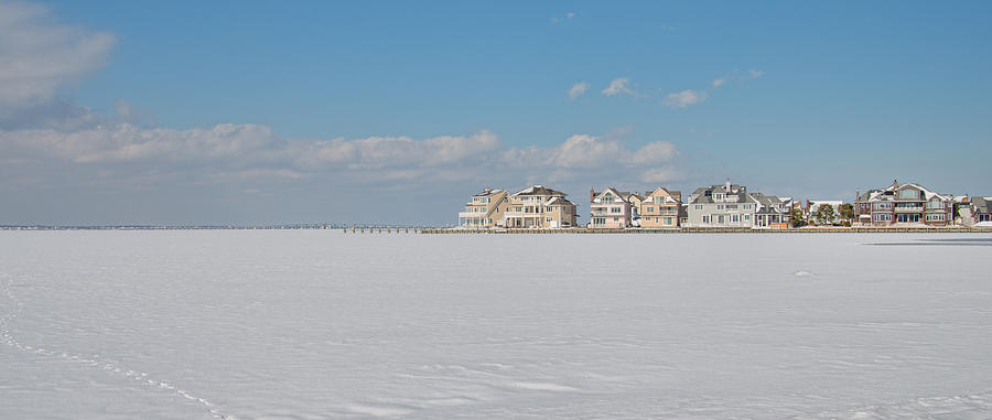 Frozen Barnegat Bay from Seaside Park NJ Photograph by Beth Venner