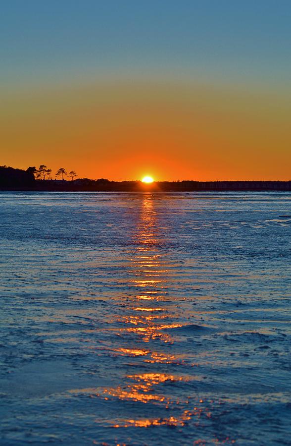 Frozen Bay Sunset Photograph by Billy Beck