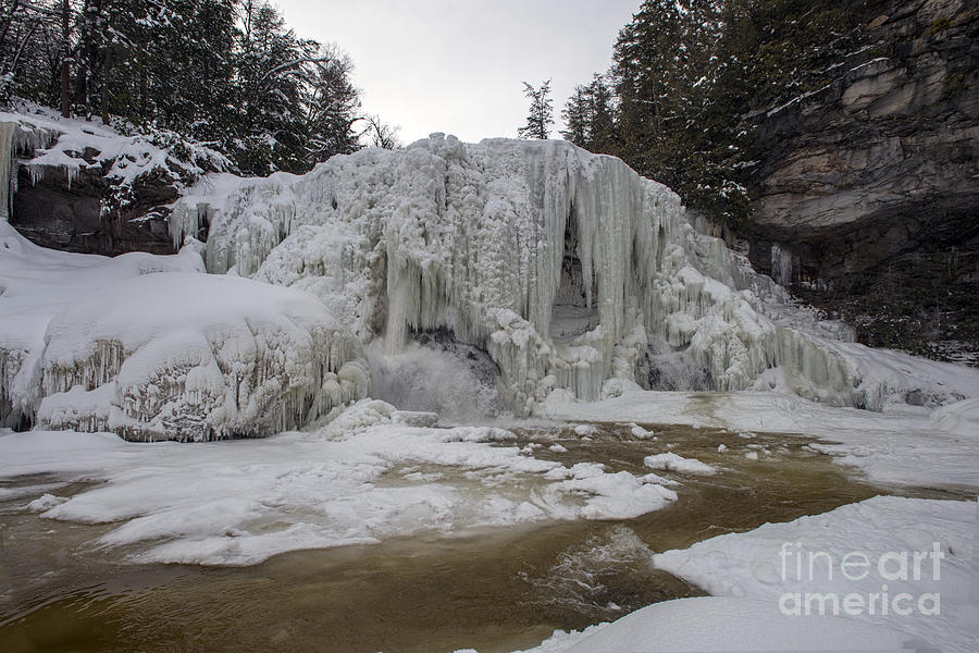 Frozen Blackwater Falls Photograph by Dan Friend