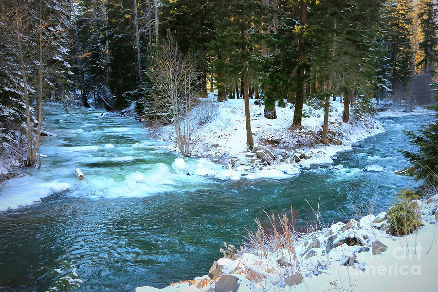 Frozen Blue River Photograph by Carol Groenen