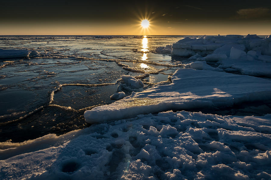 Buzzards Bay Ice Photograph by Frank Fernino