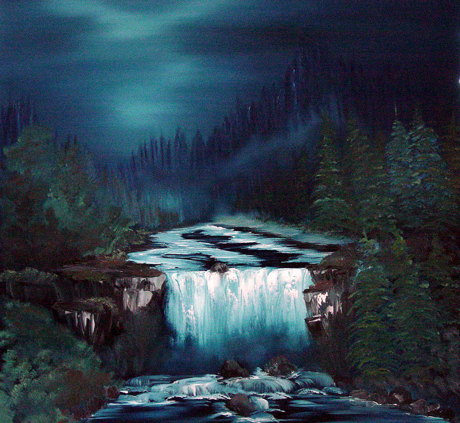 Frozen Cascade Painting by Dorothy Maier