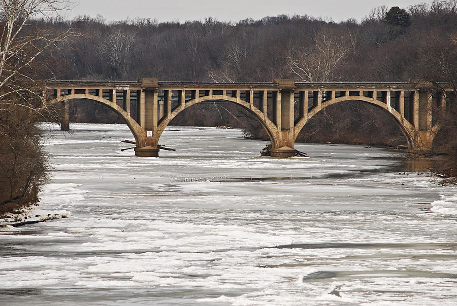 Frozen Chatham Bridge Photograph by Dawn Whitmore